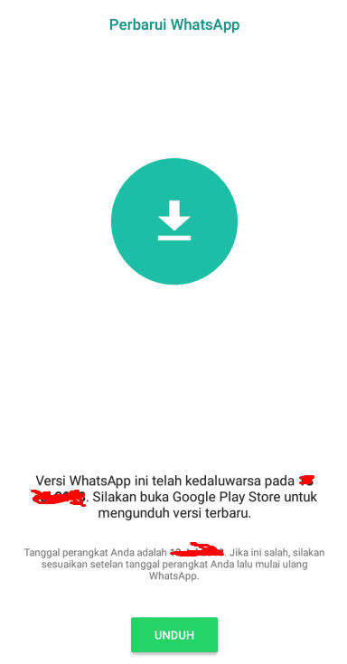 Cara Mudah mengatasi whatsapp kadaluarsa di Android
