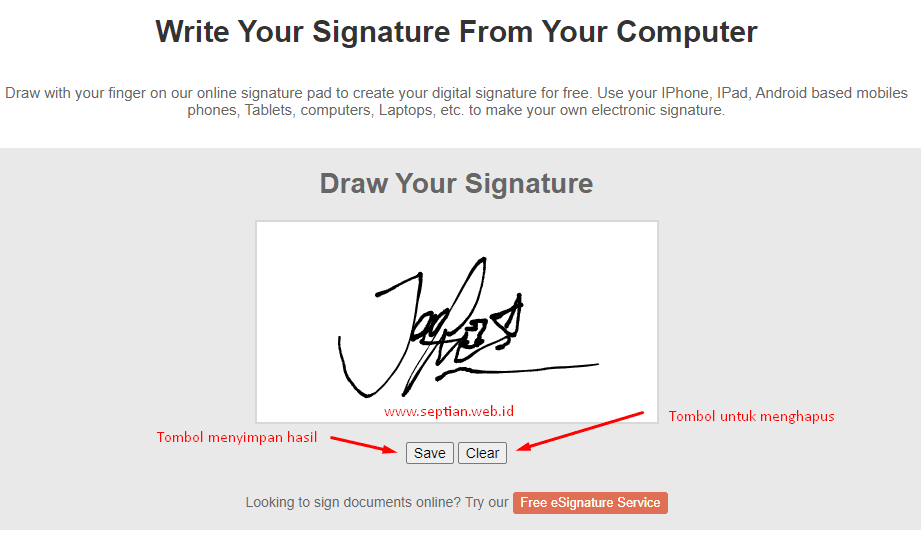 cara membuat tanda tangan digital online