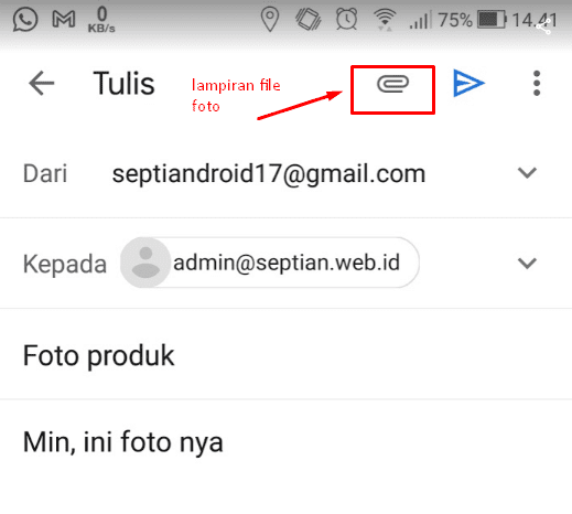 cara mengirim foto lewat email
