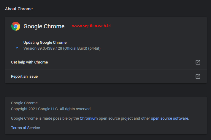 cara cek update terbaru google chrome