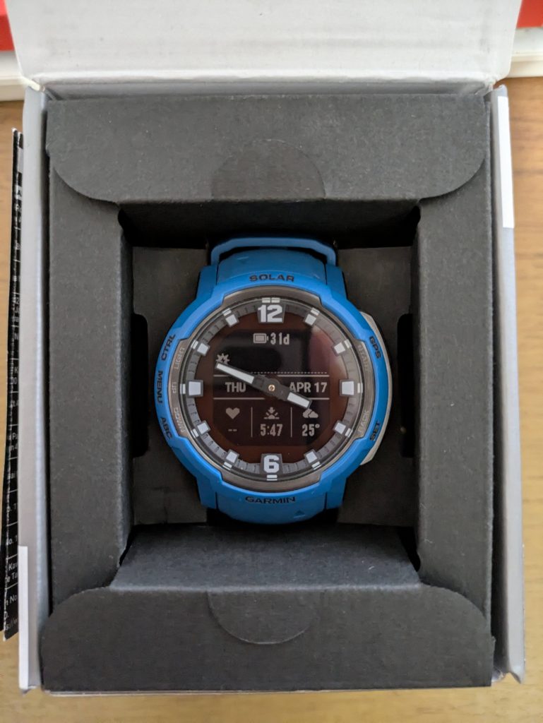 garmin instinct crossover warna biru